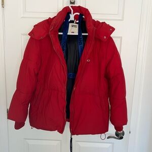 Tommy Hilfiger Oversized Red Puffer Jacket